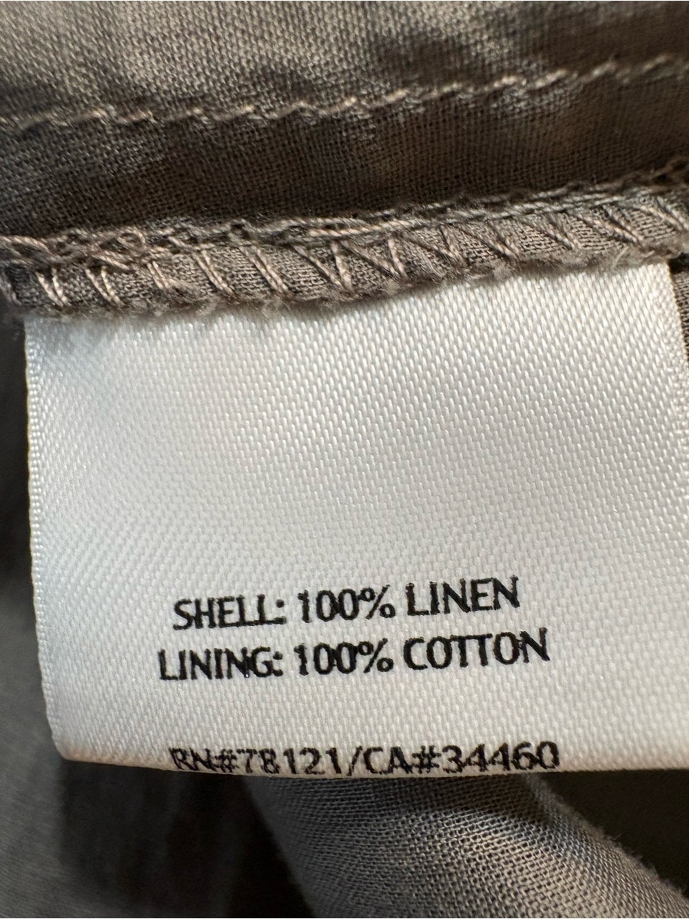Eileen Fisher Washed Organic Linen Delave Skirt  lined 
size L (34X28) - Picture 5 of 5